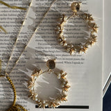 Ivory Wreath Earrings