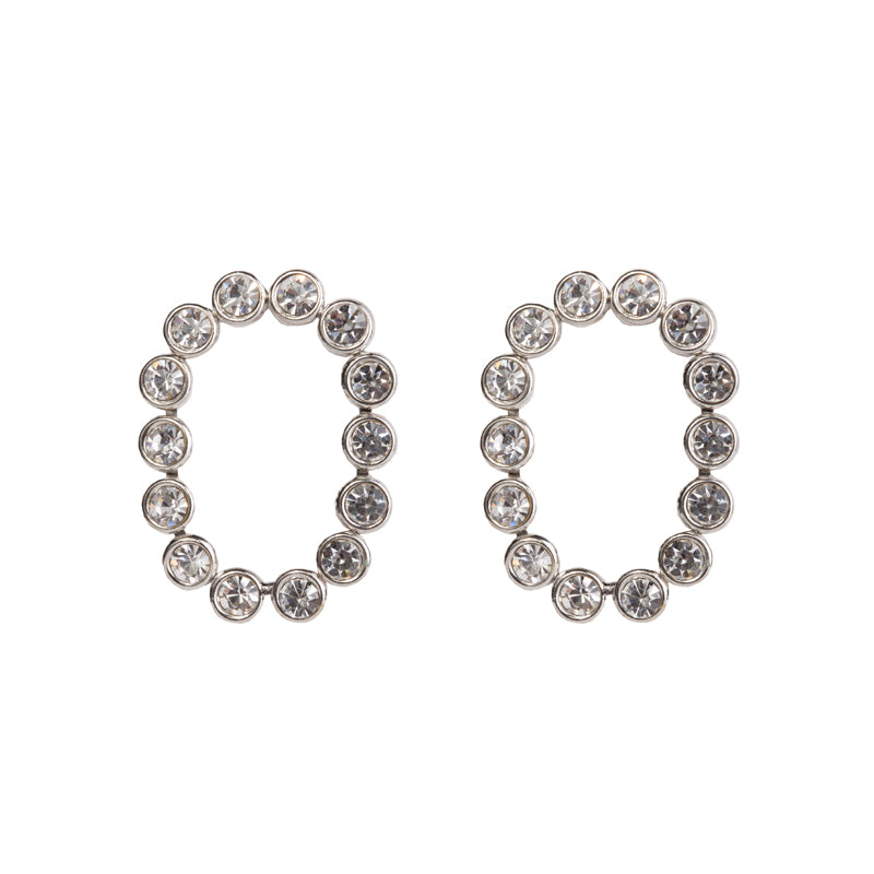 Circular Pavé Diamante Earrings