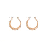 Silver Diamante Hoop Earrings