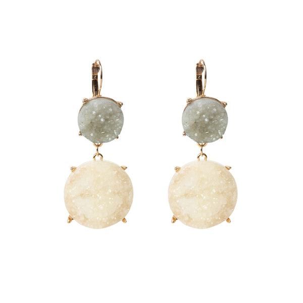 Druzy Statement Drop Earrings