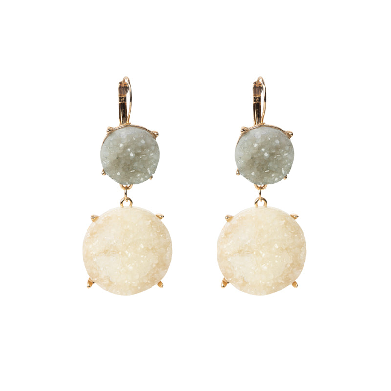 Druzy Statement Drop Earrings