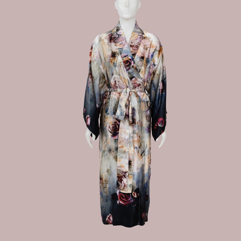 Pure Silk Ombré Kimono Robe