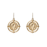 Engraved Coin Earrings