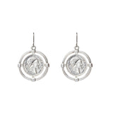 Engraved Coin Earrings