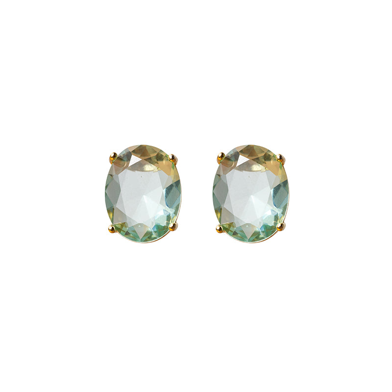 Gold Cut Glass Studs