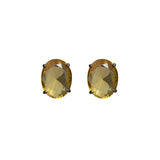 Smoke Cut Glass Studs