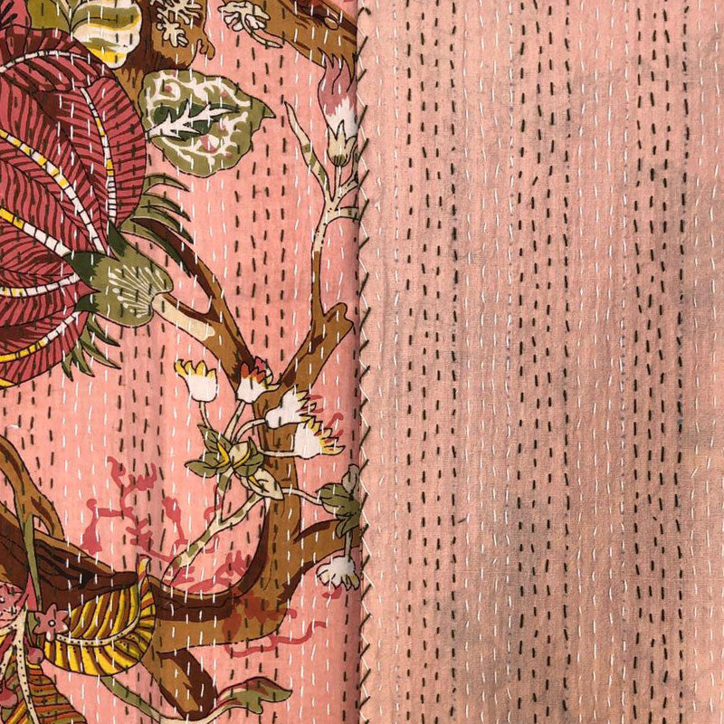Cotton Bed Cover in Blush
