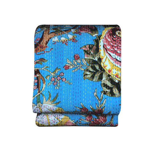 Cotton Kimono Robe in Turquoise
