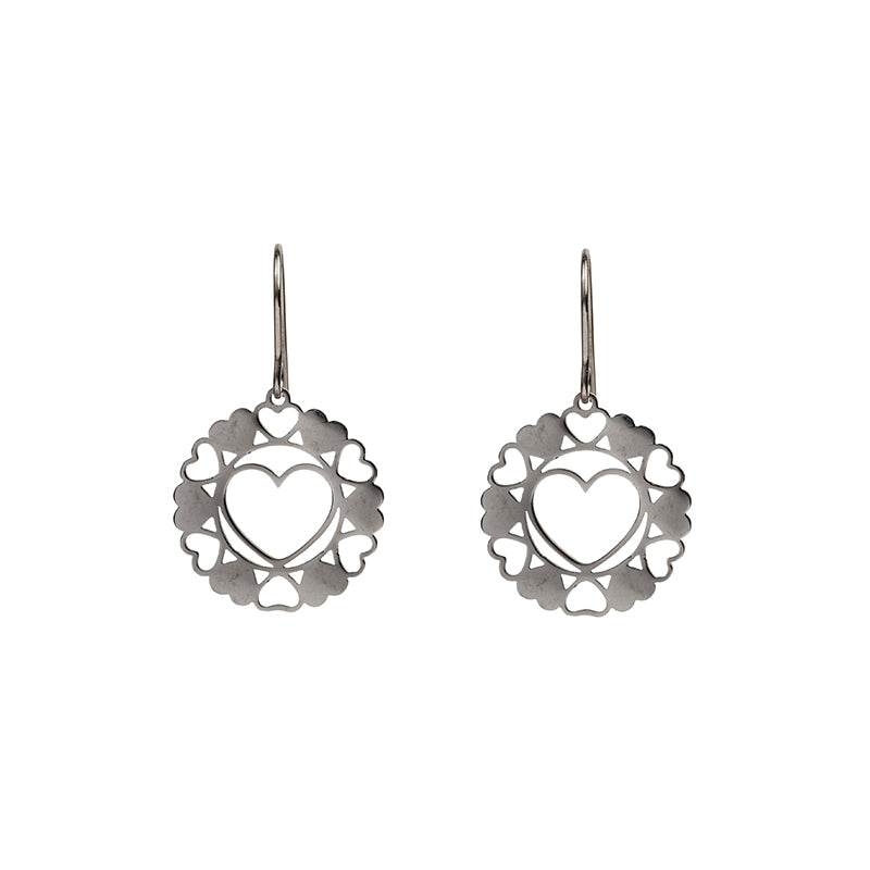 Wreath Heart Earrings