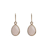 Gold Rimmed Tear Drop Earrings