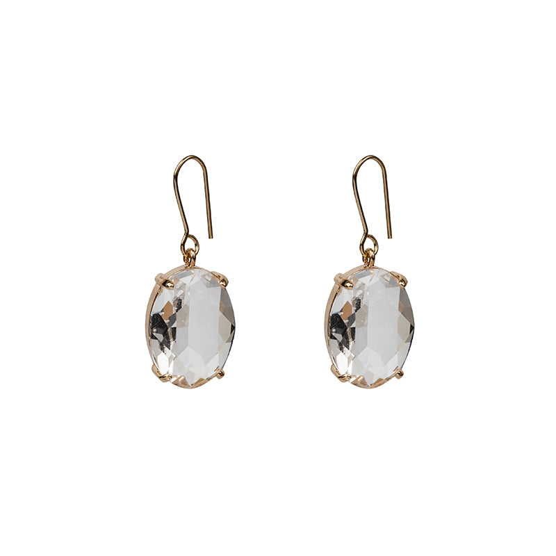 Silver Glass Drop Earrings