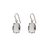 Silver Glass Drop Earrings