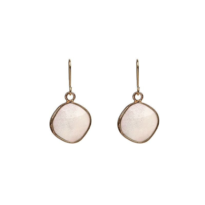 Gold Rimmed Drop Earrings