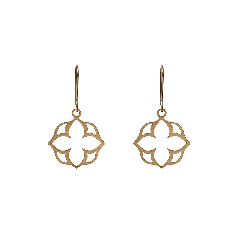 Rosette Earrings in Silver
