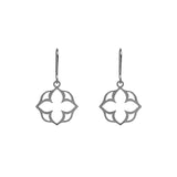 Rosette Earrings in Silver