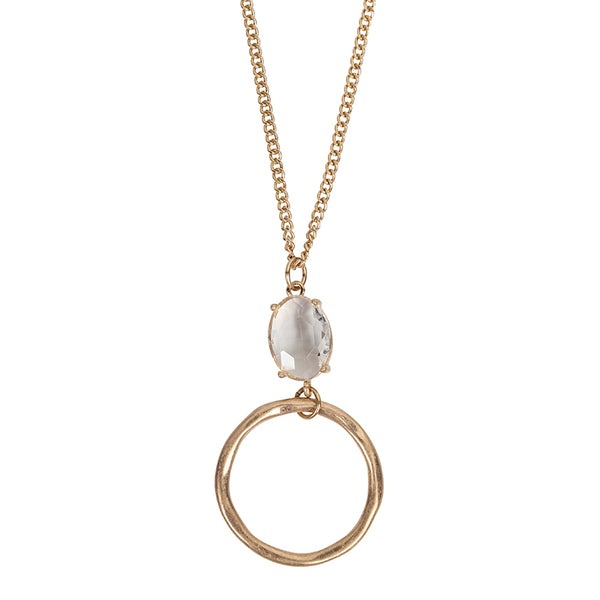 Long Jewelled Circle Necklace
