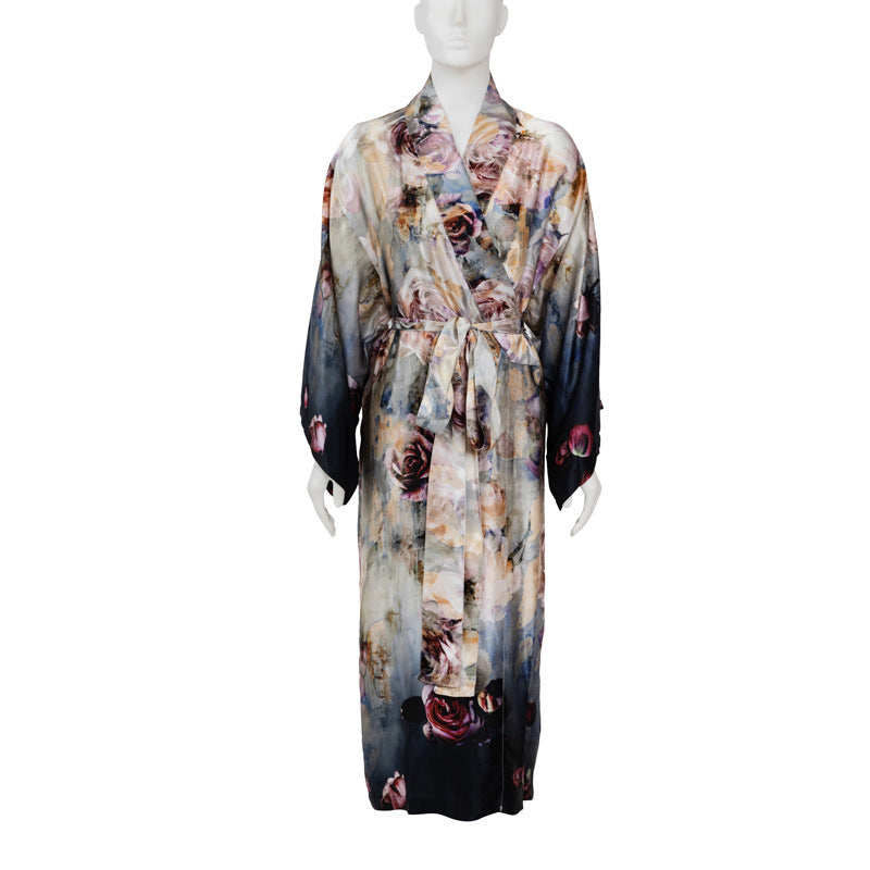 Pure Silk Ombré Kimono Robe