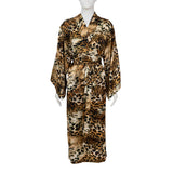 Pure Silk Leopard Kimono Robe