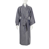 Silver Stripe Pure Silk Kimono Robe