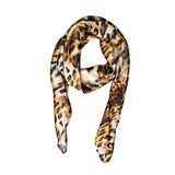 Pure Silk Leopard Scarf