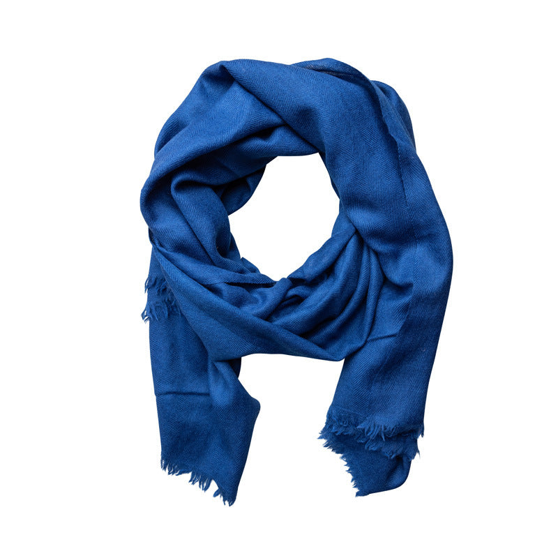 Fine Wool Herringbone Scarf