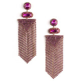 Deepa Gurnani Draped Earrings in Pink