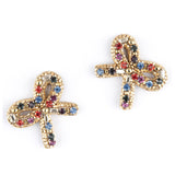 Deepa Gurnani Bow Earrings in Multi