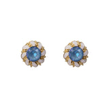 Enamel Stud Earrings in Ivory