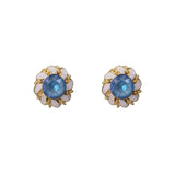 Enamel Stud Earrings in Blue