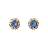 Enamel Stud Earrings in Blue