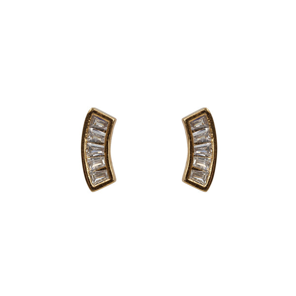 Mini Crescent Stud Earrings