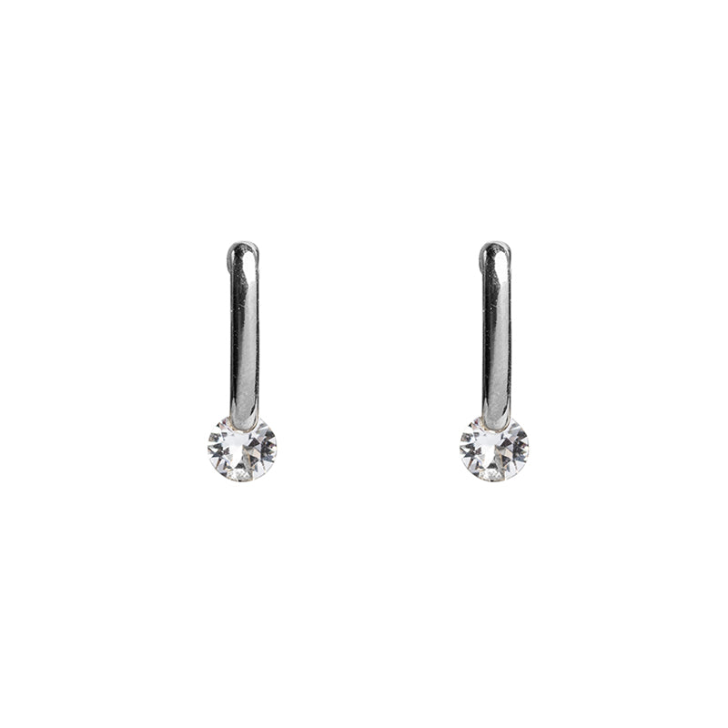 Mini Crystal Hoop Earrings