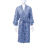 Cotton Kimono Robe in Cornflower Blue