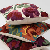 Floral Cushion Cover in Plum