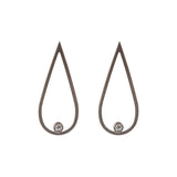 Matted Gold Tear Drop Earring