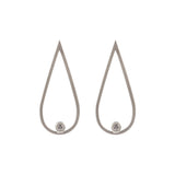 Matted Gold Tear Drop Earring