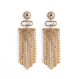 Deepa Gurnani Draped Earrings in Gold