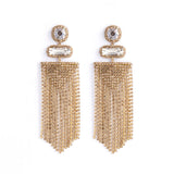 Deepa Gurnani Draped Earrings in Pink