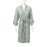 Cotton Kimono Robe in Cornflower Blue