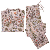 Cotton Kimono Robe in Blush Flower